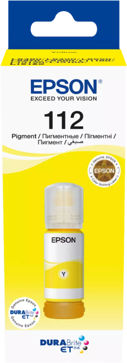 Epson EcoTank 112, Gul, flaska 70ml, 6000 sidor, bild 2