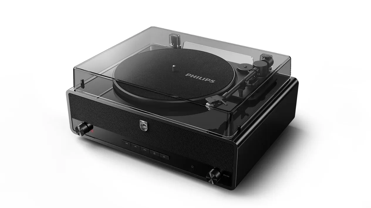Philips TAV5000/10 The Stevie Pro skivspelare, svart