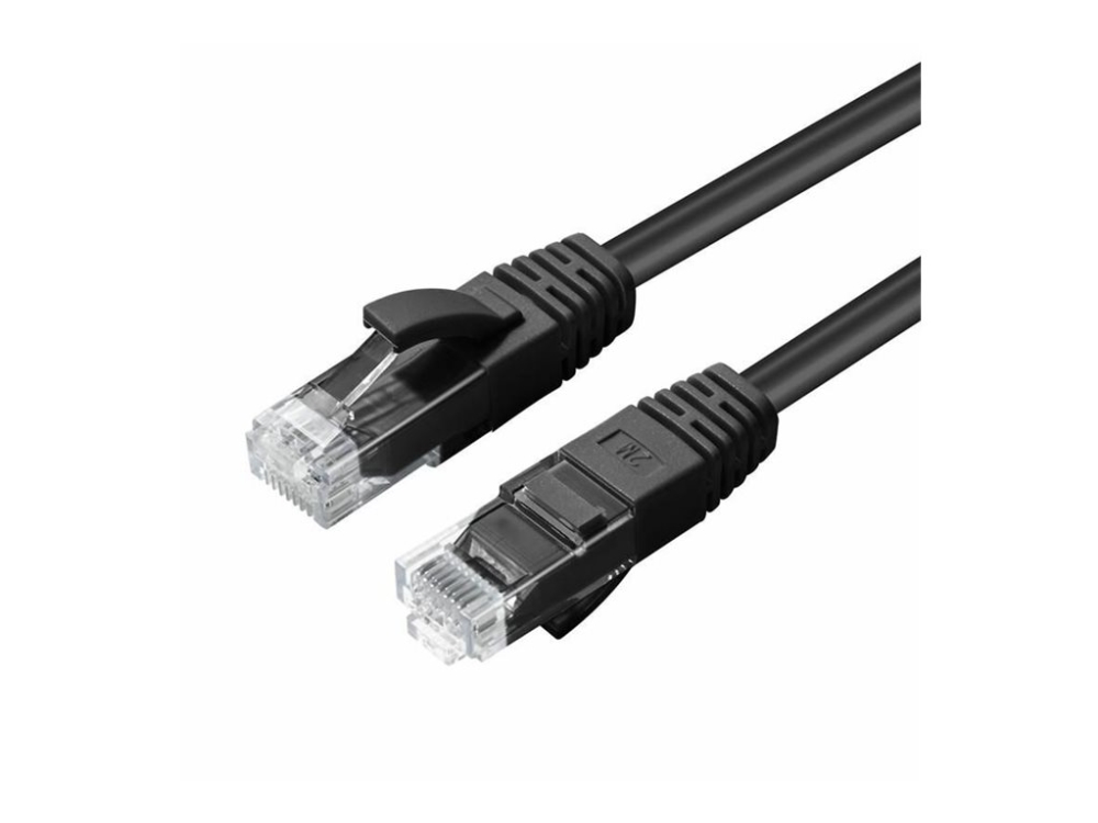 MicroConnect - Patch-kabel - RJ-45 (hane) till RJ-45 (hane) - 2 m - 5 mm - UTP - CAT 6a - halogenfri, inomhus, formpressad, rund, hakfri - svart