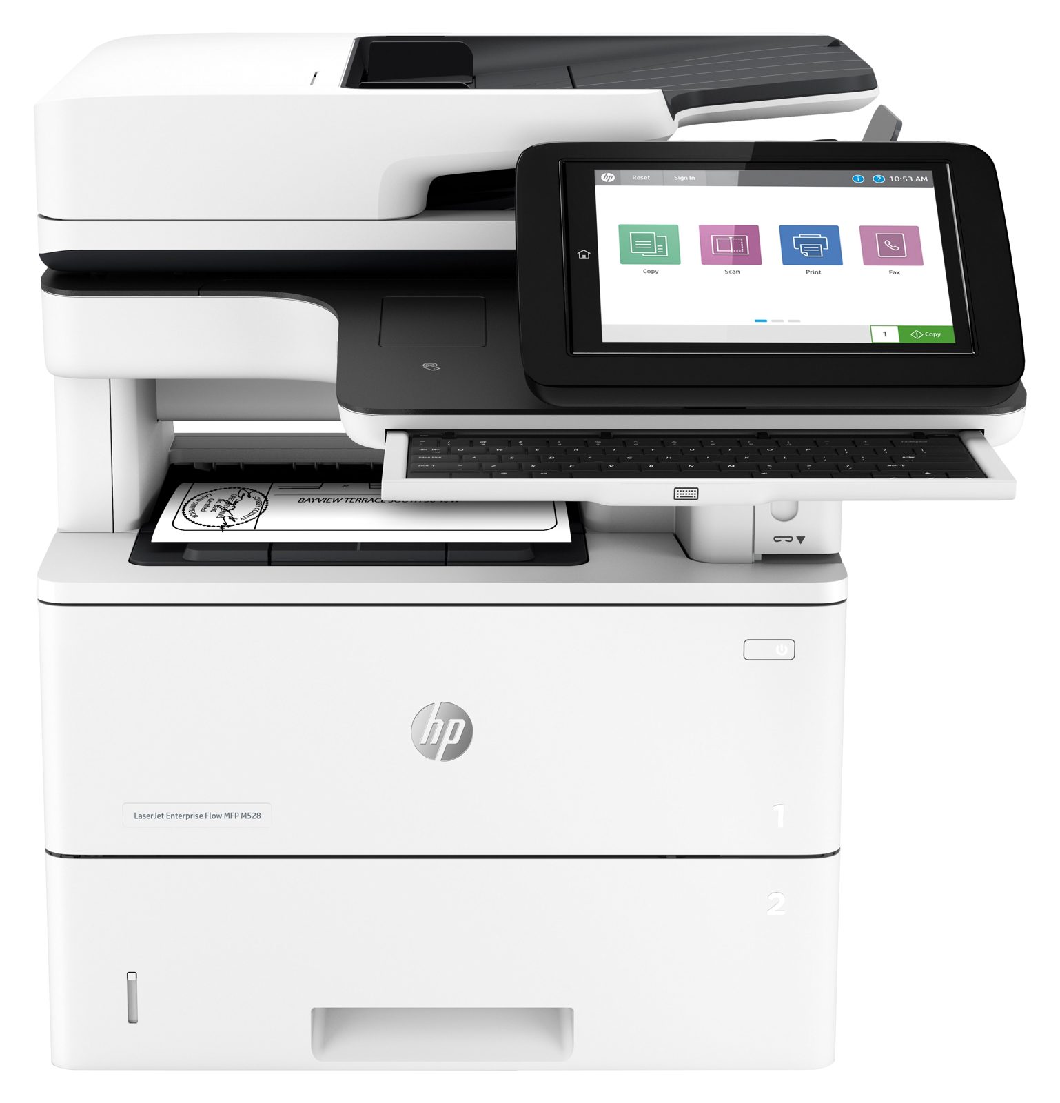 HP LaserJet Enterprise MFP M528dn, skrivare + scanner + kopiator + fax, 43 ppm, 600x600 dpi skanner, duplex, USB/LAN, bild 4