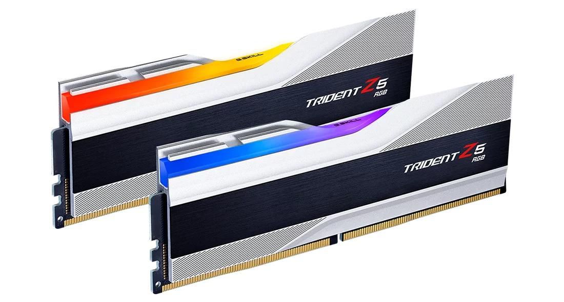 32 GB (2x16GB) DDR5-7600 G.Skill Trident Z5 RGB CL36, XMP - Vit/Silver, bild 3
