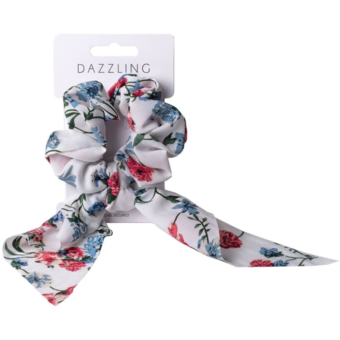 Dazzling Scrunchie Tail vit blommig