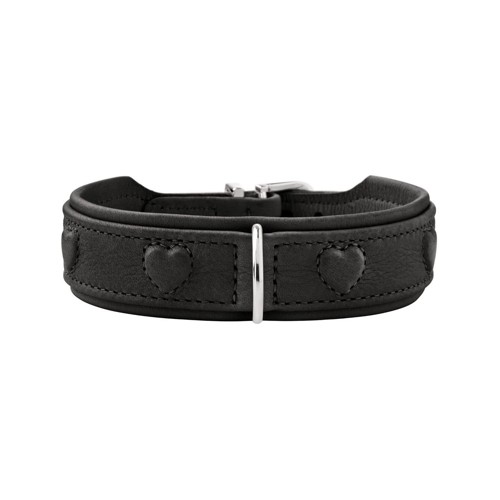Hunter - Dog collar leather Soho X Love - 32/XS - Black