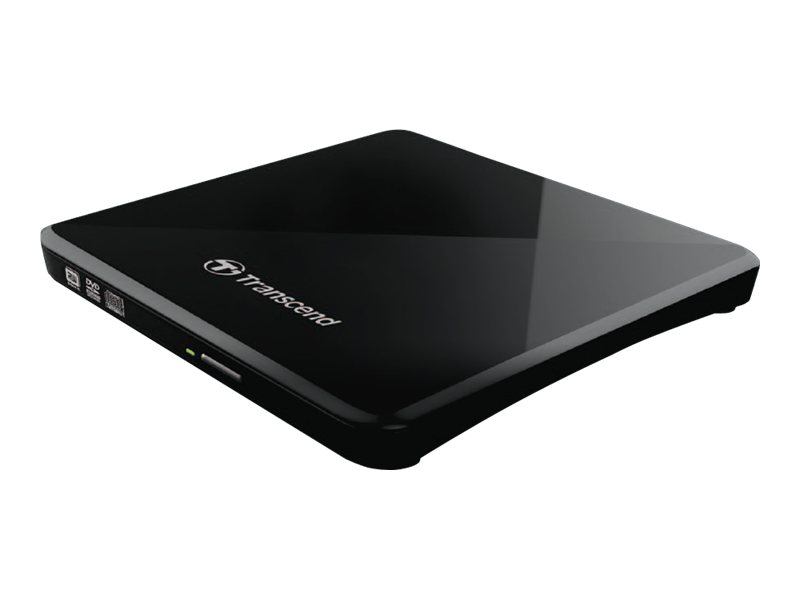 Transcend 8X DVDS-K - Diskenhet - DVD±RW (±R DL) / DVD-RAM - 8x/8x/5x - USB 2.0 - extern - svart
