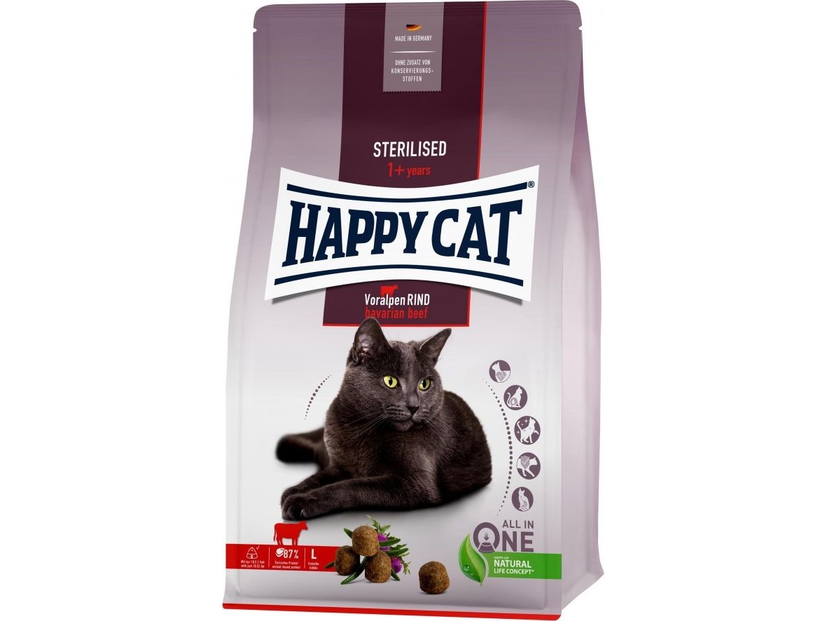 Happy Cat Sterilised Bavarian Beef 10 kg