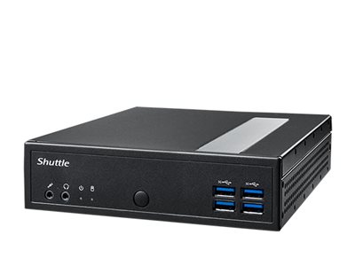 Shuttle XPC fanless DL40N - Barebone - mini-PC 1 x N-series N150 / upp till 3.6 GHz - RAM 0 GB - Intel Graphics - Gigabit Ethernet, 2.5 Gigabit Ethernet