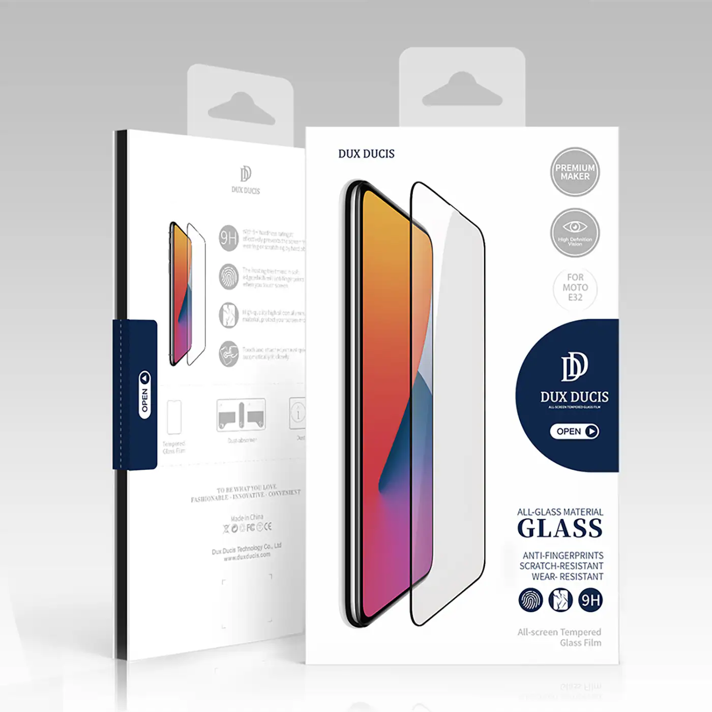 Dux Ducis 10D 9H härdat glas med ram för Motorola Moto E32 svart (fodralvänligt), bild 4