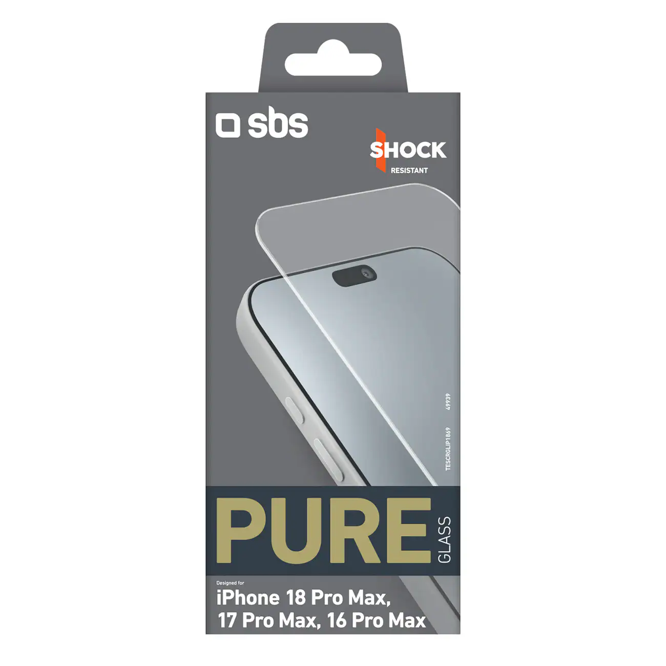 SBS Pure Glass härdat glas för iPhone 18 Pro Max / 17 Pro Max / 16 Pro Max, bild 2