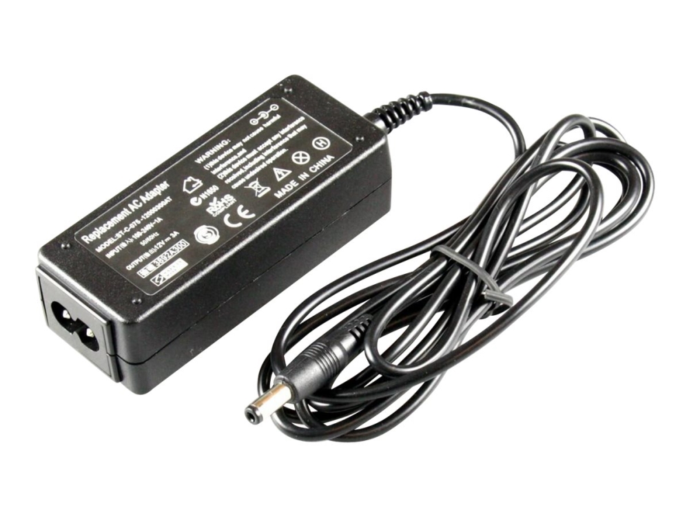 AC-adapter till Asus EeePC 900/1000 series, 12V, 3A, MicroBattery, svart