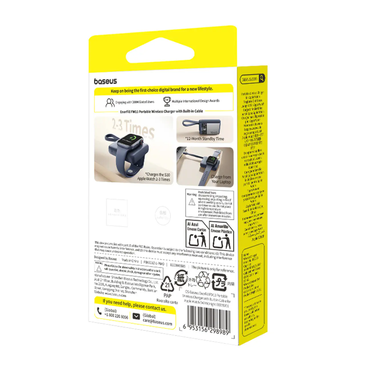 Baseus EnerFill FW11 5 W powerbank för Apple Watch med inbyggd kabel – svart, bild 5