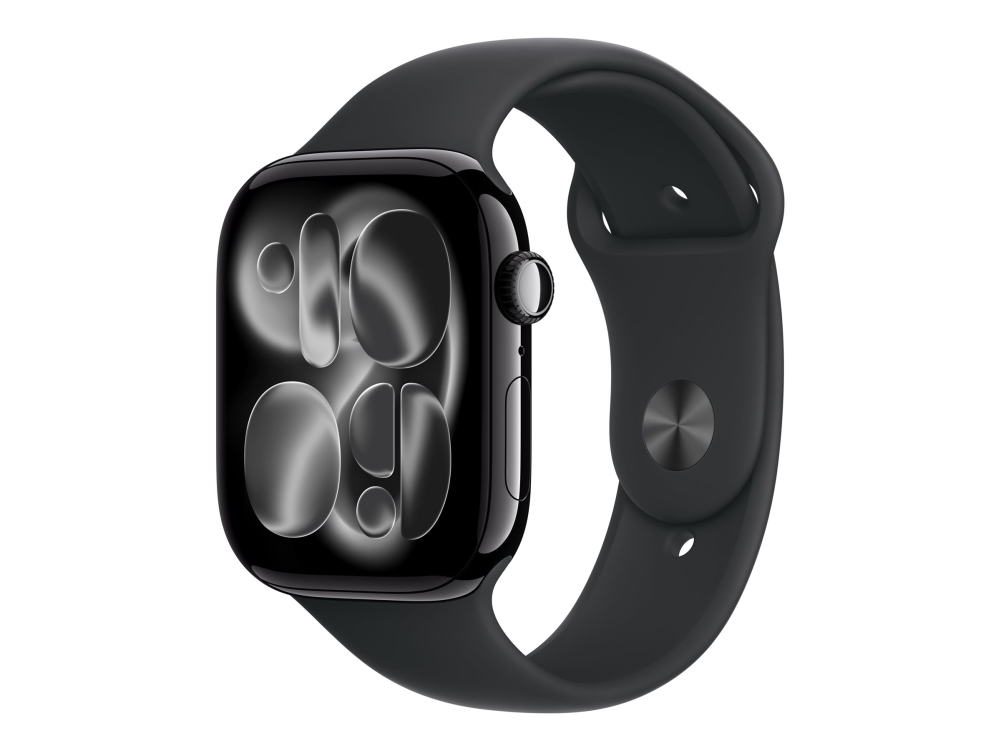 Apple Watch Series 11 GPS 46 mm gagatsvart aluminum, svart sportband - S/M