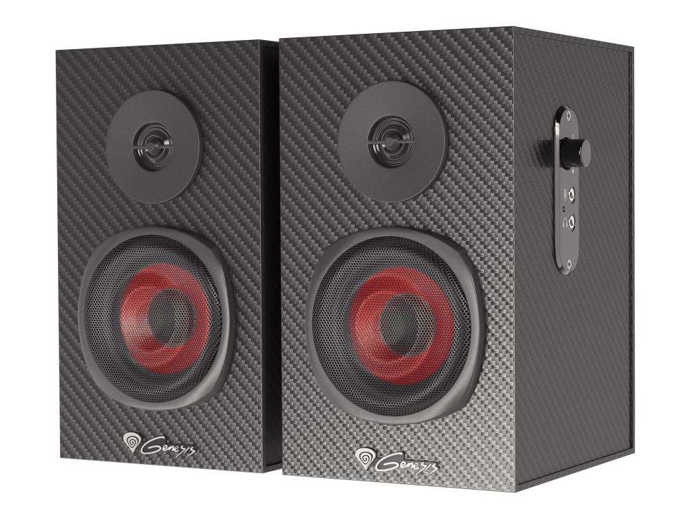 Genesis Helium 200 - Högtalare - för persondator - 20 Watt (Total) - 2-vägs - svart, röd