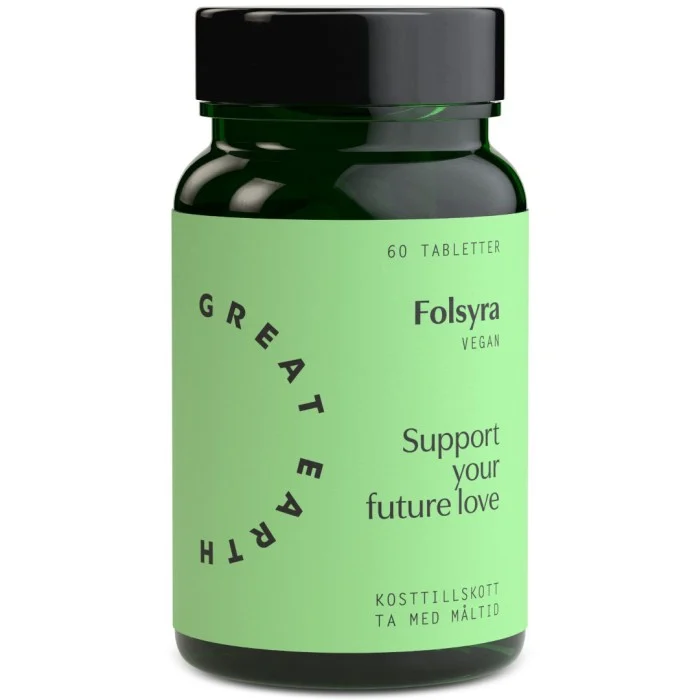 Great Earth Folsyra 400 mcg 60 tab