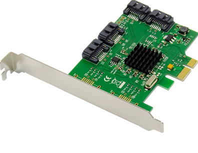 Dawicontrol DC-614E RAID BLISTER, SATA, Serial ATA II, Serial ATA III, PCI Express, 0, 1, 10, JBOD, SPAN, 6 Gbit/s, Low Profile PCIe, Marvell 88SE9215