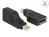 Adapter Mini DisplayPort hane till DisplayPort hona, vinklad 90°, 4K@60Hz
