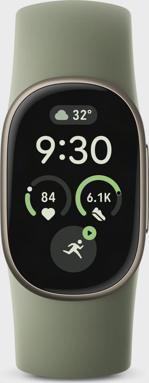 Google Fitbit Edge hybridklocka 39 mm Wi-Fi (olive/pyrite)