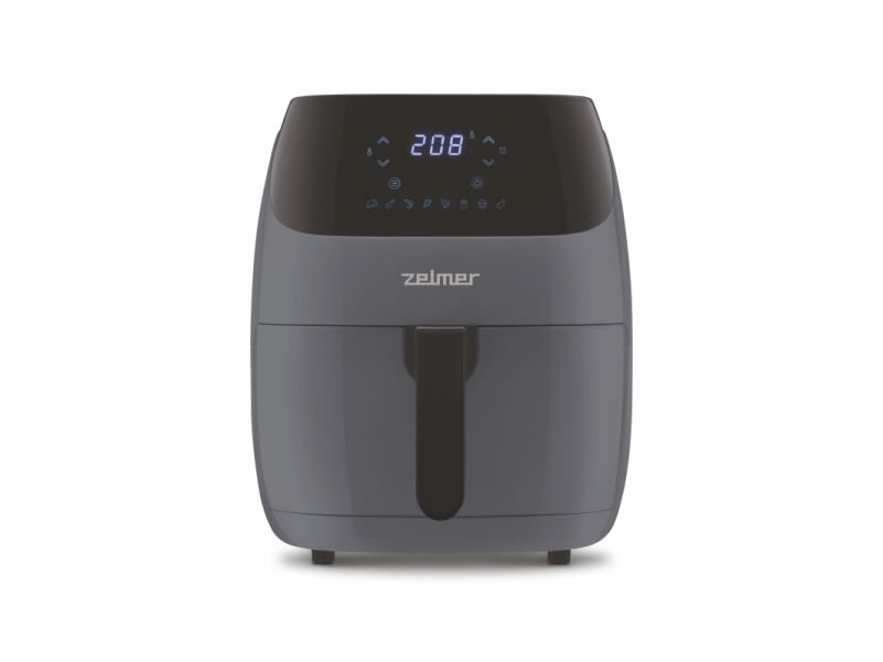 Zelmer ZAF5502G, Varmluftsfritös, 5 l, 80 ° C, 200 ° C, Single, Svart, Grå