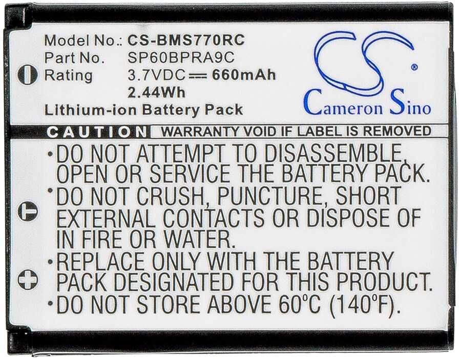 Cameron Sino batteri Sp60bpra9c N4fuyyyy0047 till Sony VGP-BMS77 / Panasonic KX-TCA385 / KX-TCA285 / KX-UDT121 / KX-UDT131 / CS-BMS770RC, bild 5