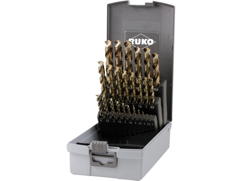 RUKO 228215RO HSSE-Co metallspiralborrsats 25 delar 1–8.5 mm