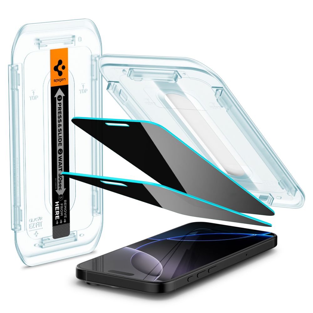 Spigen Glas.tR EZ Fit Privacy härdat glas för iPhone 16 Pro Max / 17 Pro Max - 2 st., bild 4