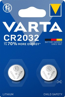 VARTA CR2032 knappbatteri, 2 st