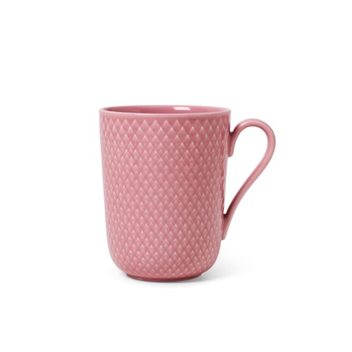 Lyngby Porcelæn - Rhombe Color Mugg med Handtag - 33 cl - Rosa