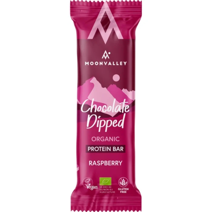 Moonvalley Vegan Protein Bar Chocolate-Dipped Raspberry 50 g