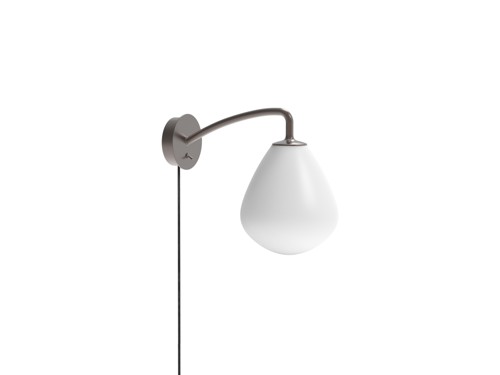 Specktrum - Eleanor Wall Lamp - White Opal Glass, Brown Metal, bild 2