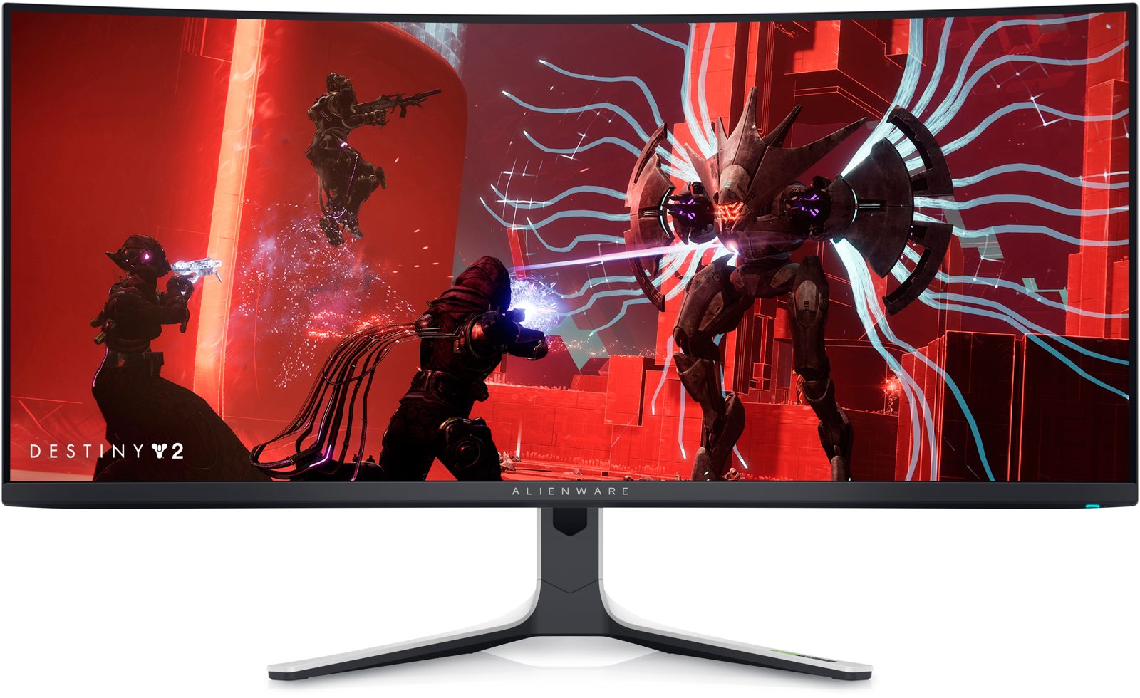 34" Dell Alienware AW3423DW, Curved QD-OLED 3440x1440, 0,1 ms, 175Hz G-Sync Ultimate, 1800R, HDR, höjdjusterbar, 2xHDMI/DP, USB 3.2-hubb, bild 2
