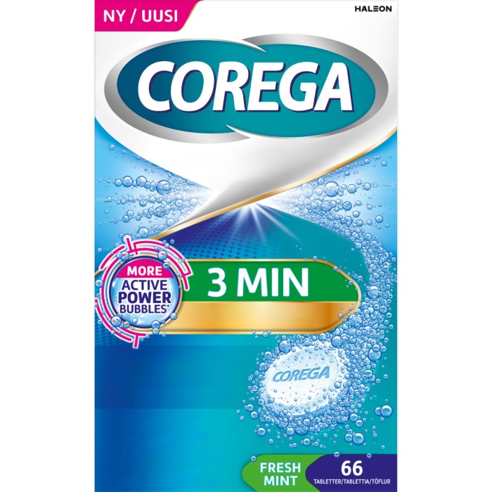 Corega Tabs 3minutes 66 tabletter