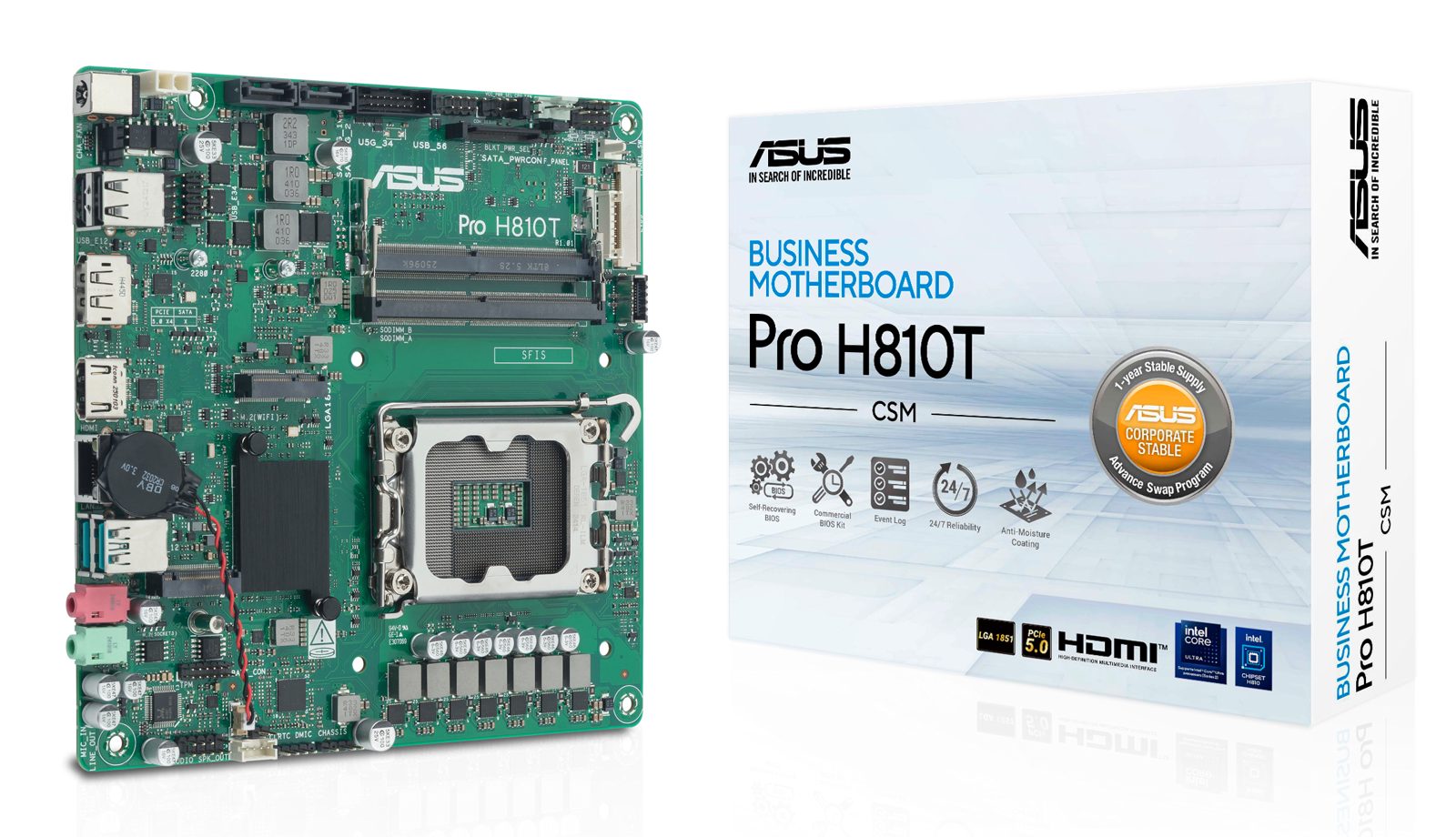 ASUS PRO H810T-CSM Thin Mini-ITX LGA1851, bild 3