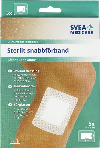 Svea Medicare Snabbförband 10 cm x 15 cm, 5 st