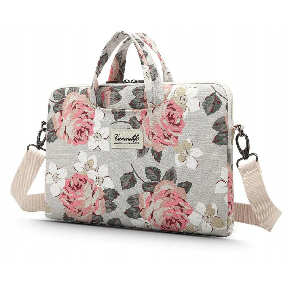 Canvaslife Portfölj Laptopväska 15-16'' - Vit/Rosa
