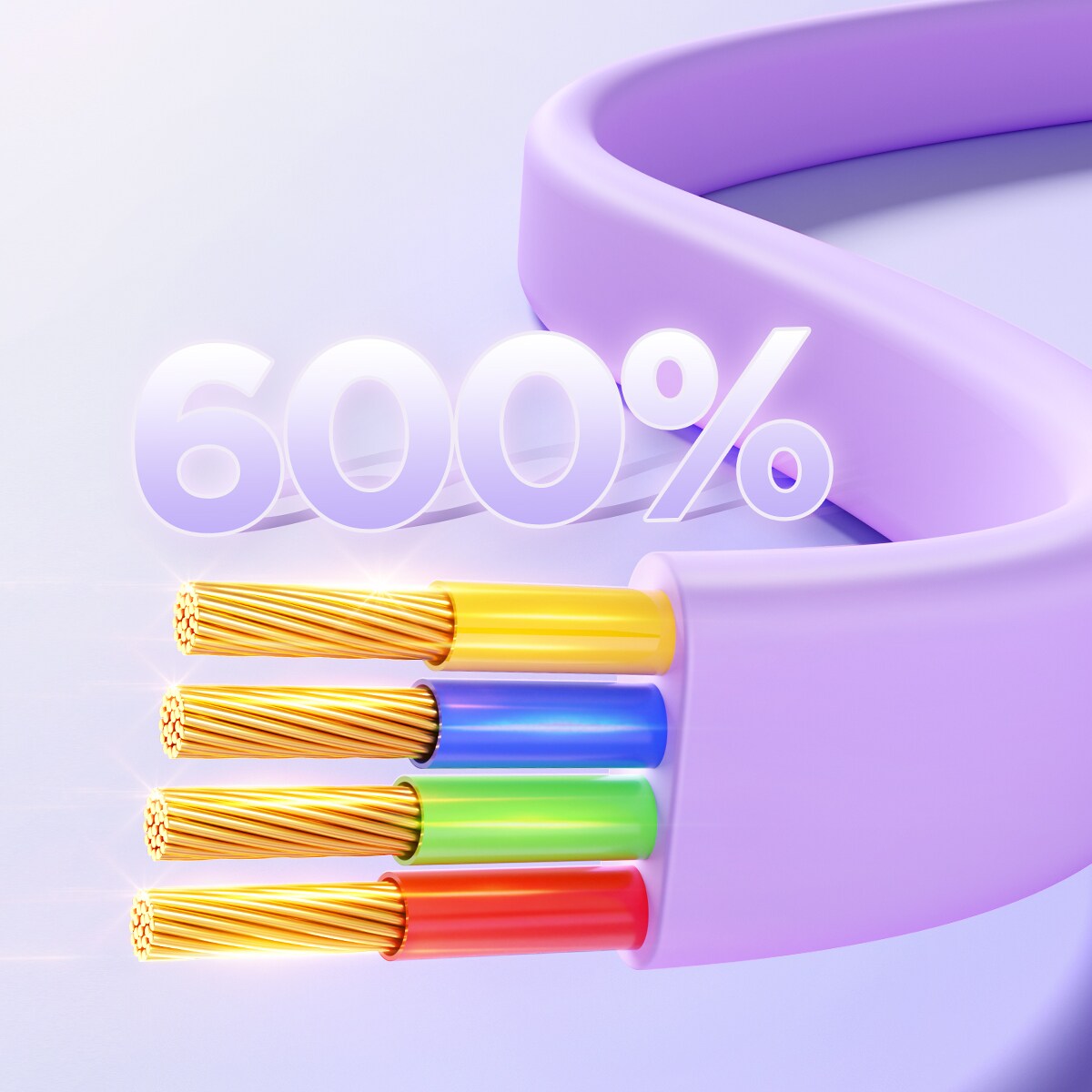 Joyroom Colorful Series S-A40 3-i-1 uttdragsbar kabel 1m lila, bild 4