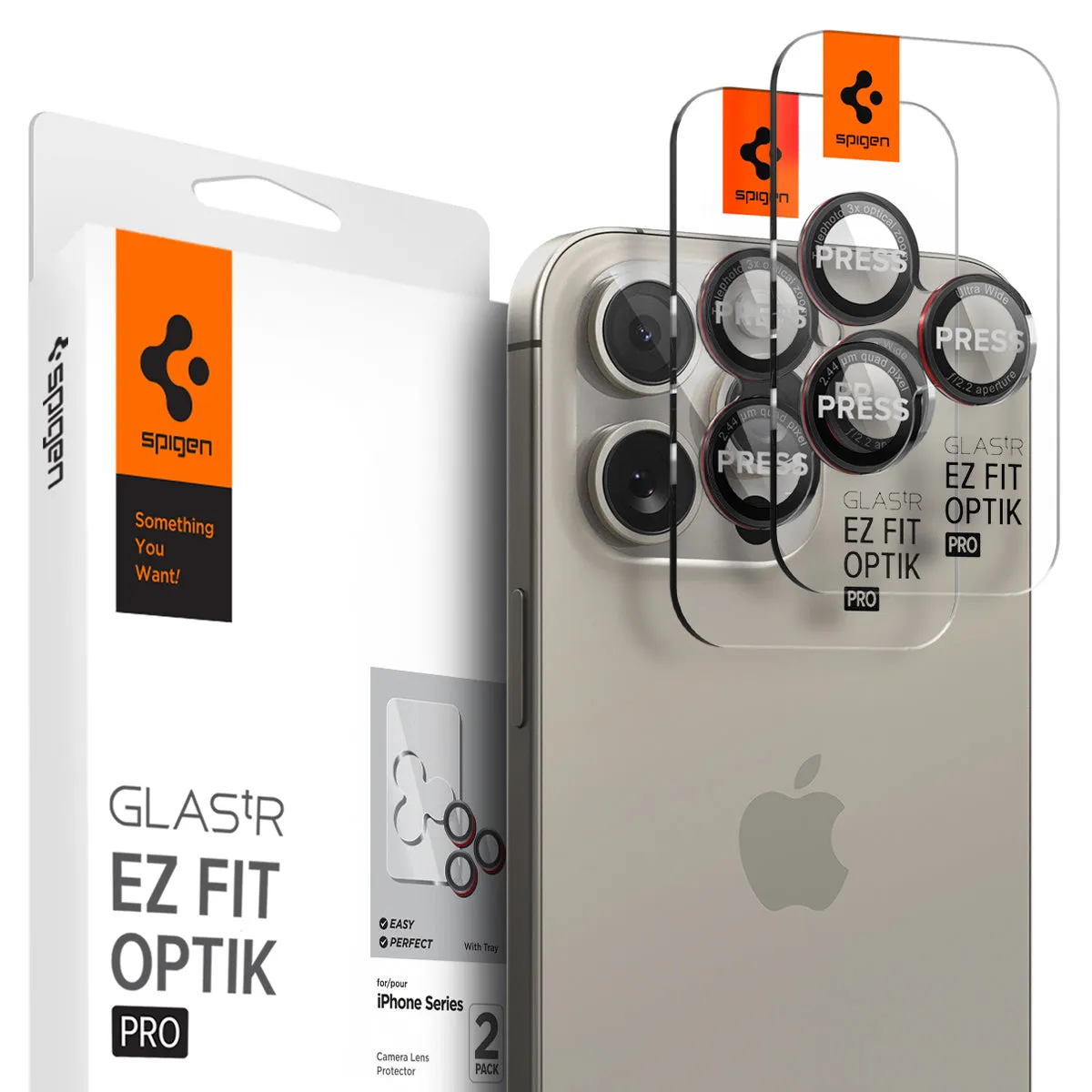 Spigen AGL05217, Linsskydd, Röd, Transparent, Härdat glas, Apple, iPhone 14 Pro / 14 Pro Max, 17,3 mm
