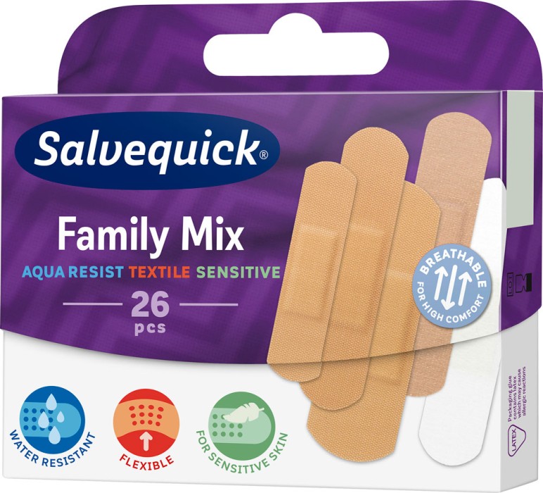 Salvequick Family Mix Plasters 26 pcs
