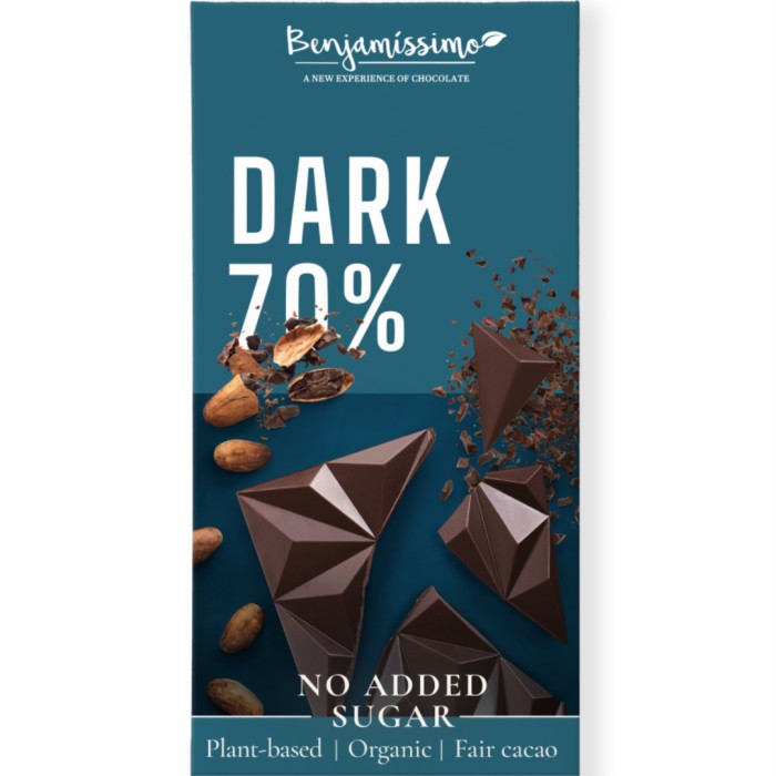 Benjamissimo Choklad Sockerfri, Mörk 70 %, 60 g