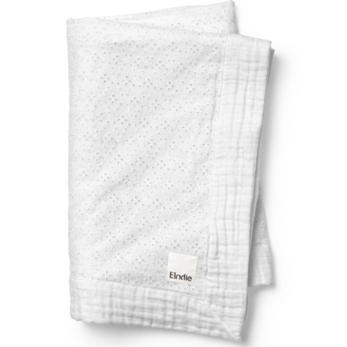 Elodie Details mjuk bomullsfilt, embroidery anglaise