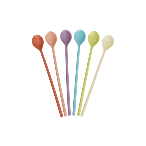 Rice - Melamine Latte Spoons - Glory Days Colors - Set of 6