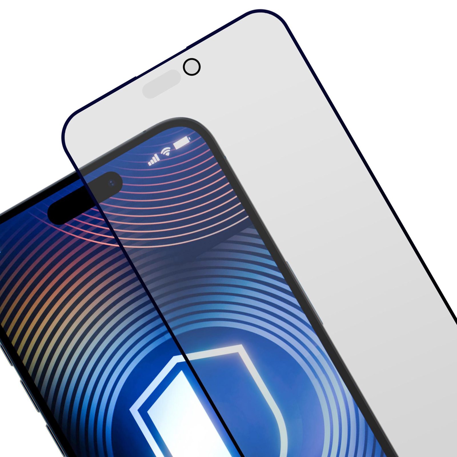 Härdat glas 3mk Hardglass Matt Max Privacy för Apple iPhone 15 Plus och 16 Plus, bild 2