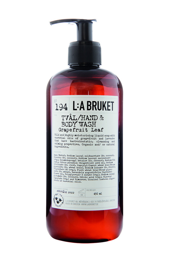 L:a Bruket Hand & Body Wash 194 Grapefruit Leaf 450 ml, bild 2