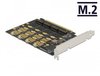 Kontrollerkort DeLOCK PCI Express x16 Card to 4 x internal NVMe M.2 Key M - Bifurcation, bild 2