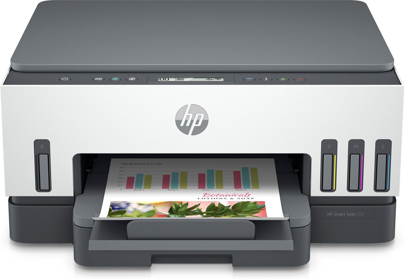 HP Smart Tank 720, skrivare + scanner + kopiator, 15/9 ppm ISO, 1200x1200 dpi scanner, duplex, AirPrint, USB/LAN/WiFi/Bluetooth, bild 4