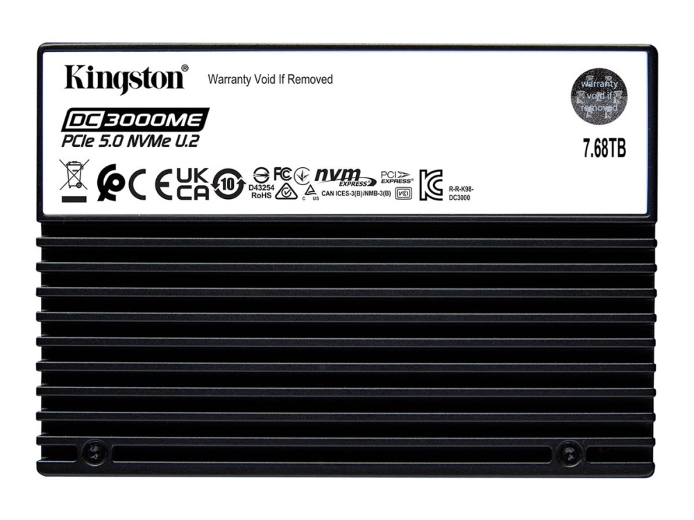 7.68 TB Kingston DC3000ME Enterprise SSD, U.2 PCIe 5.0 NVMe