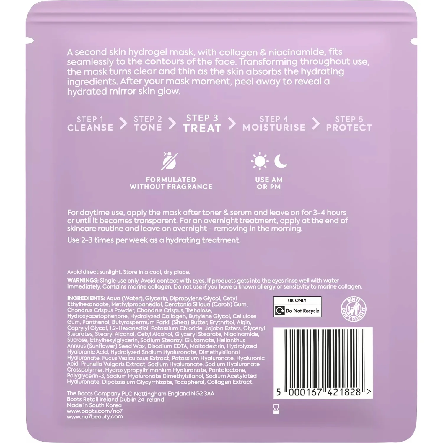 No7 Jelly Hydrogel Face Mask, bild 2