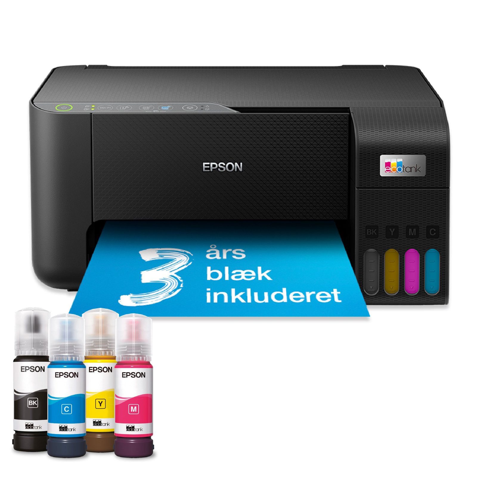 Epson EcoTank ET-2860, skrivare + scanner + kopiator, 10/5 ppm ISO, 1200x2400 dpi scanner, USB/WiFi, bild 4