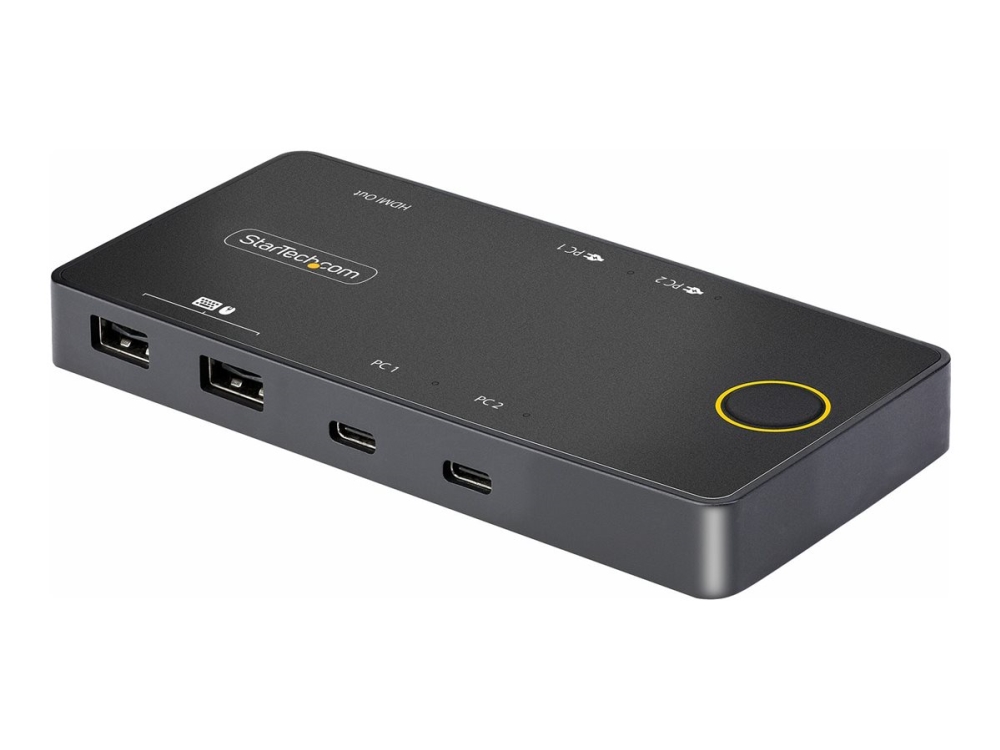 Systemswitch Startech.com C2-H46-UC2-PD-KVM, 2-vägs KVM med USB-C, HDMI 4K@60Hz, 2xUSB-A, USB-C 100W PD