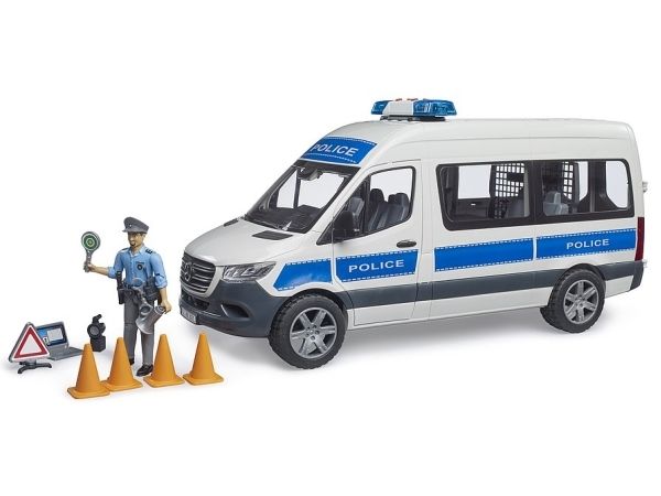 Bruder 02683 MB Sprinter polisbil med figur, ljus- och ljudmodul