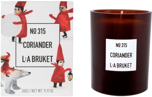 L:a Bruket Gift Box Winter Sleeve Coriander Candle 260 g