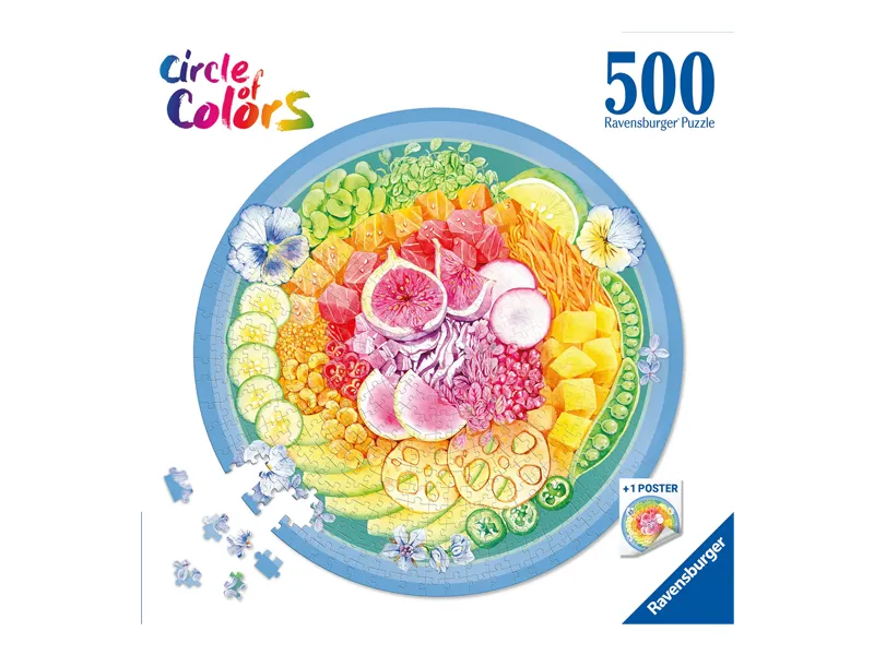 Ravensburger Poke Bowl, 500 styck, Mat och dryck, 12 År